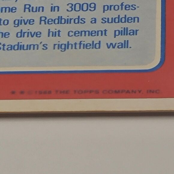 1988 Topps Kmart Memorable Moments - #28 Ozzie Smith - Picture 4 of 4